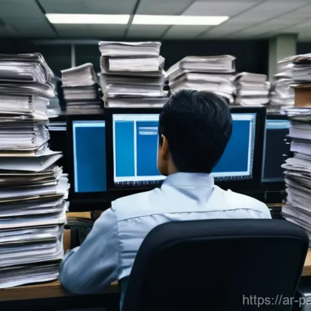 AI 데이터 라벨링 자동화 도구 비교 - **Prompt 1: The Manual Data Classification Struggle**
    "A close-up of a person in their late 20s ...