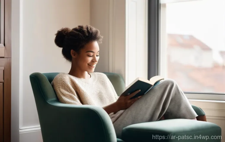 데이터 라벨링에서의 기술 혁신 사례 - **Prompt 1: Cozy Reading Nook**
    A heartwarming indoor scene featuring a young woman (around 25-3...