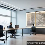 Home 16 데이터 라벨링에서의 반복적 작업 최적화 - A modern Arabic office environment featuring a diverse team of professionals collaborating on data c...
